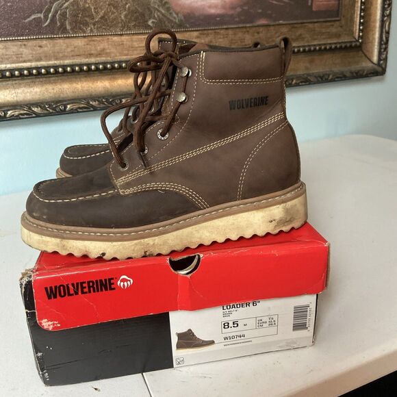 Wolverine Loader 6 Leather Boots Size 8.5 Mens Brown main image 7